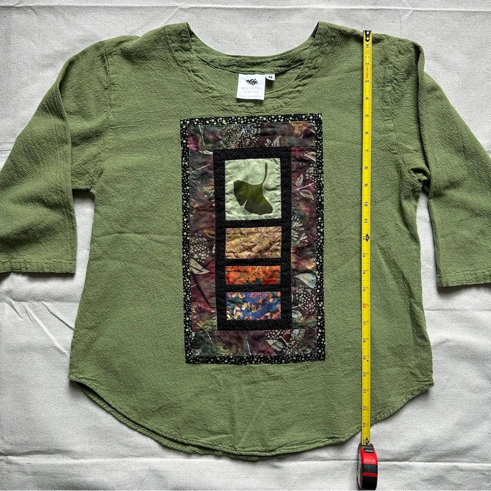 Brie Kriebel handmade boho cotton top with quilted design - Picture 5 of 5